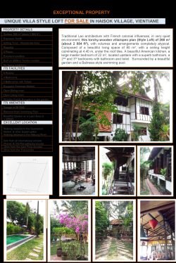 ID: 4390 Lao Style House with pool and exceptional design for sale