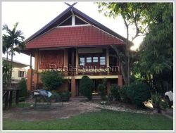 ID: 4325 - Lao style house near Sengdara Fitness with large garden for rent