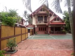ID: 4132 - The beautiful house with Badminton Court and large parking for rent in Ban Dongnasok