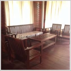 ID: 3164 - Lao style house with large yard for rent in Diplomatic Area.