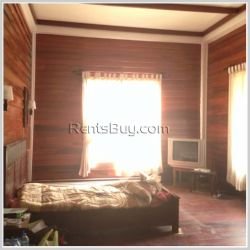 ID: 3164 - Lao style house with large yard for rent in Diplomatic Area.