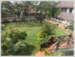 ID: 4284 - Lao style house with large yard by rice paddy field for rent in diplomatic area