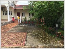 ID: 3144 - The beautiful privacy house with fully furnished and large yard for rent in Sisattanak Di