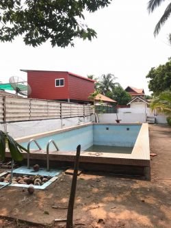 ID: 4448 - House with swimming pool and large garden near main road for rent in Ban Sisangv