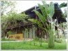 Lao Style house by rice paddy field not so far from Russia Circus