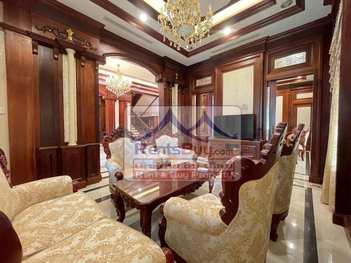 ID: 4445 – Luxury house near the National Convention Hall and Lao National Television for rent