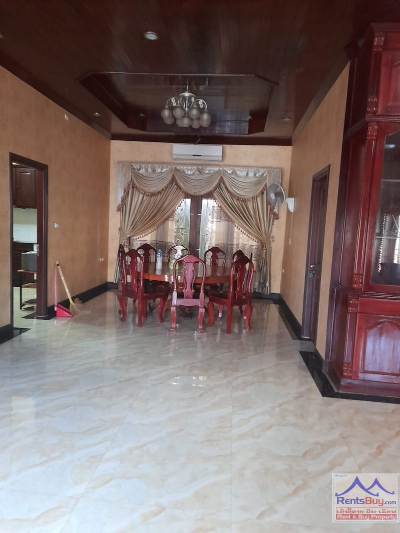 4762-Elegant house for rent in Saphanthong Tai, Sisattanak District, near VIS
