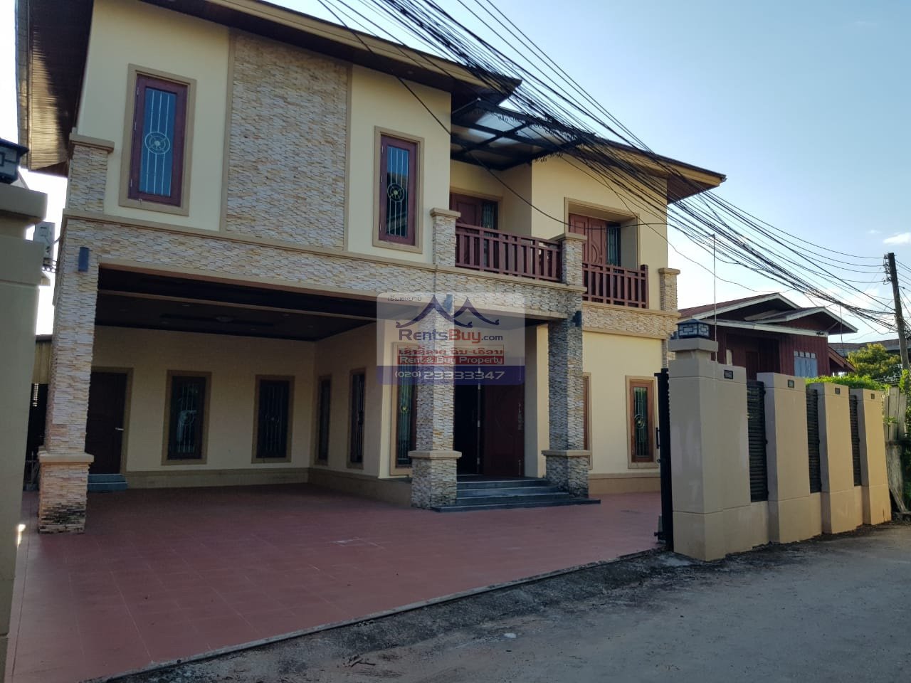 3679- Modern house for rent in Saphanthong Village near VIS