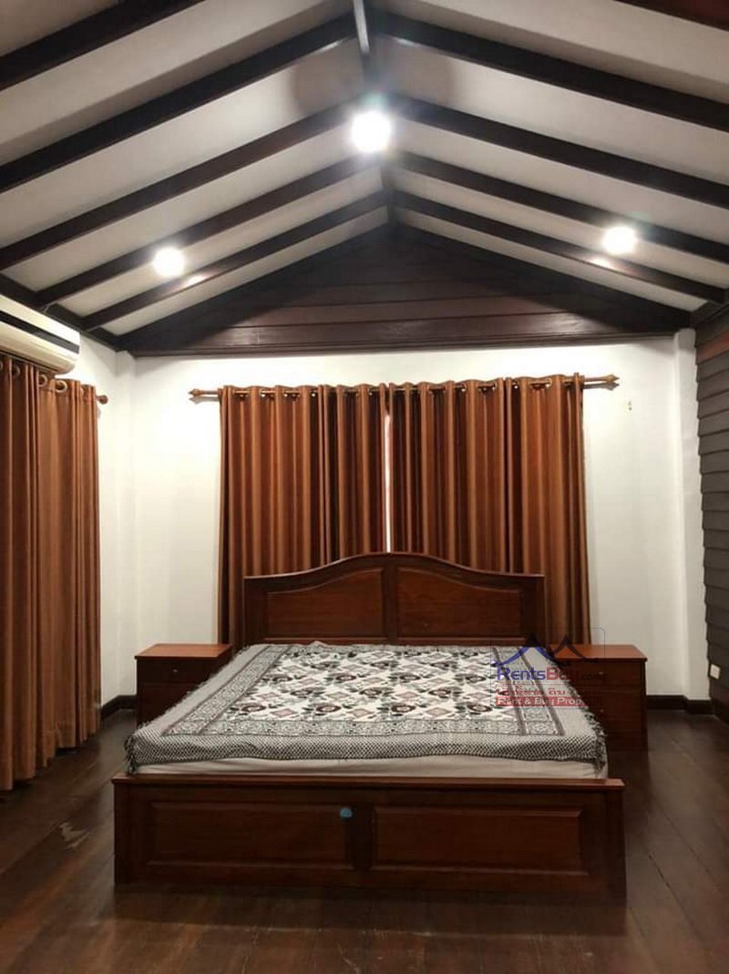 laostylehouse11 4879-A beautiful Lao style house with a contemporary architecture for rent near Sisattanak Hospital