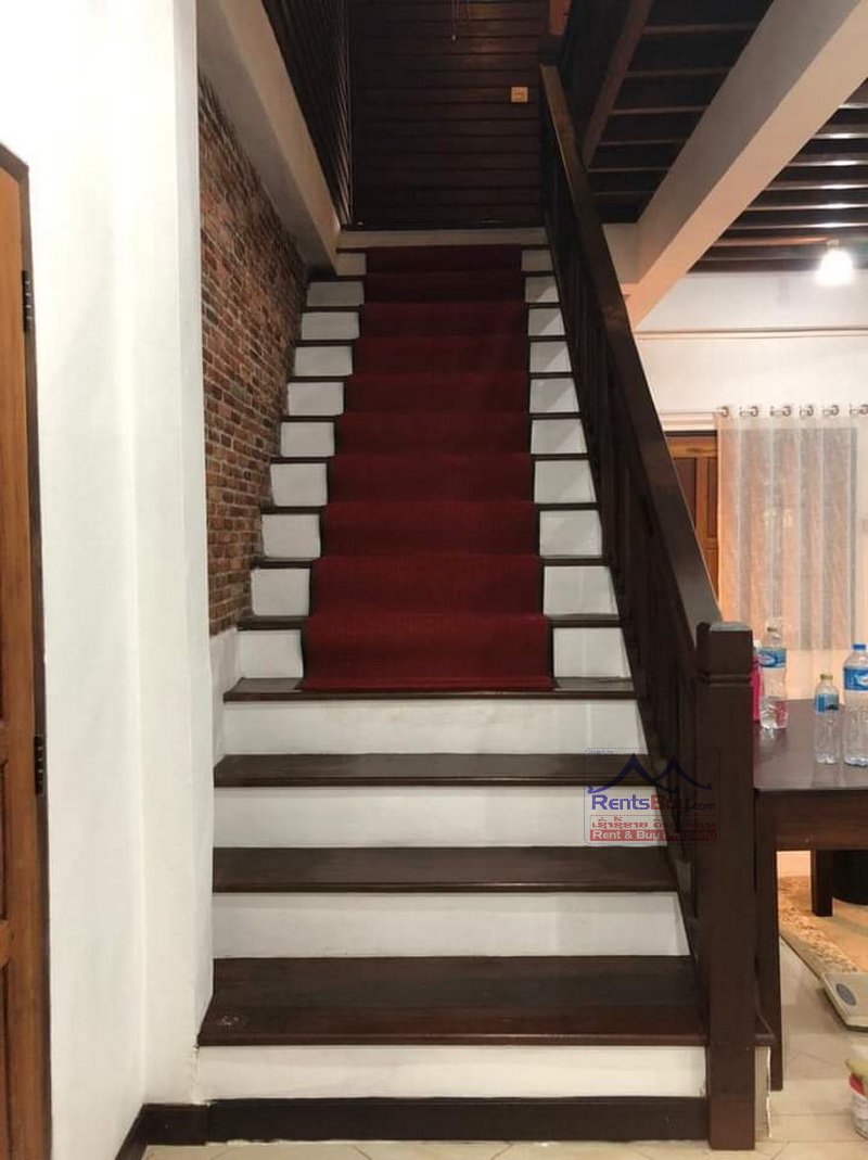 laostylehouse16 4879-A beautiful Lao style house with a contemporary architecture for rent near Sisattanak Hospital