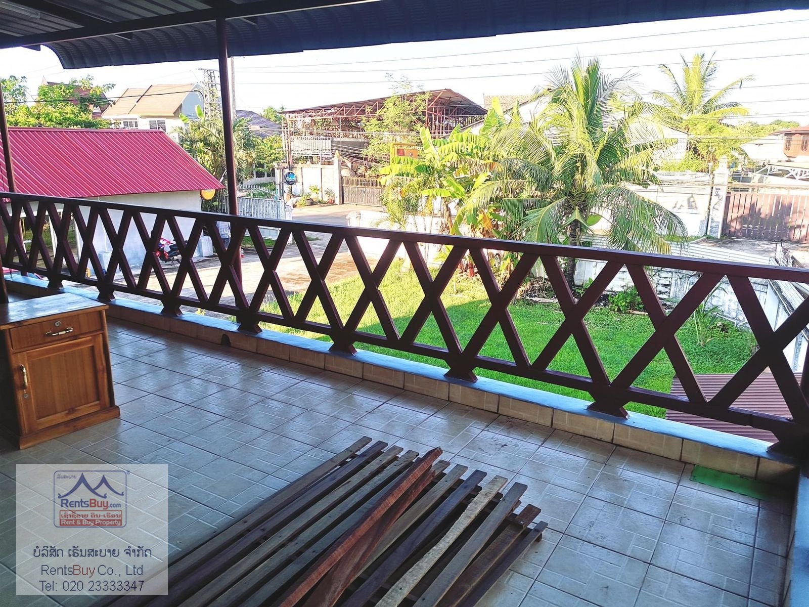 5343-Two storey Lao Style House for rent near Russian Embassy