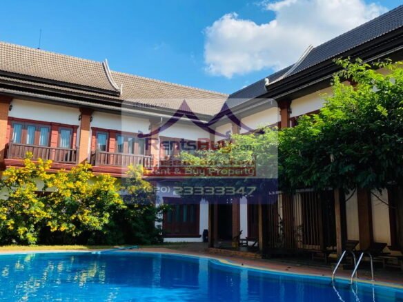 5276- Turnkey business Hotel for rent near Sivilay Market and National University of Laos