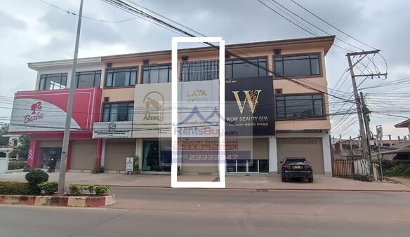 5502- Three-Storey Shophouse close to Souvanny Home Center (Head Office Phonetongsavat Branch ) for rent.