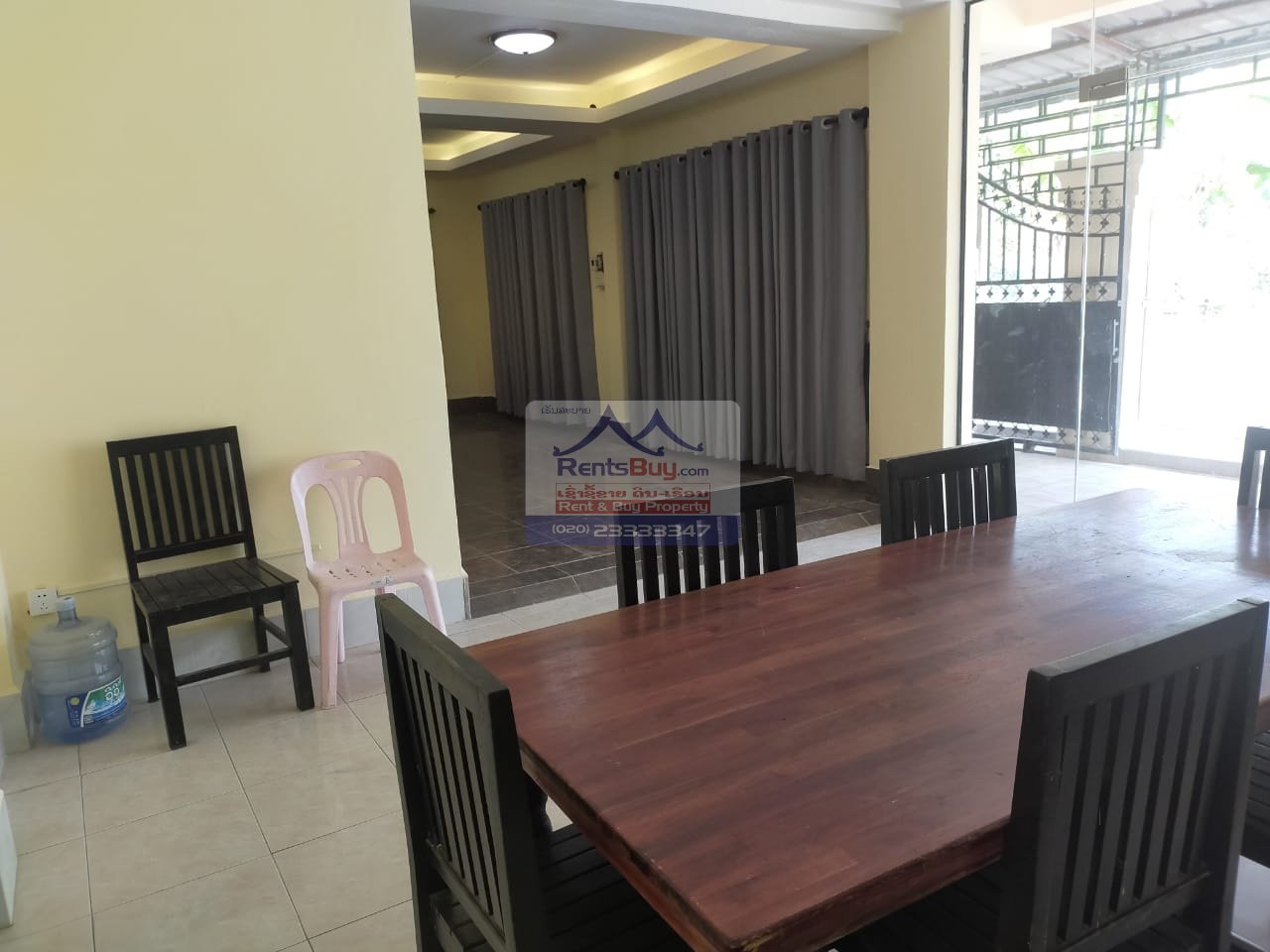 HouseForRent_KhuntaThong04 5747 – The charming and comfortable house for rent opposite from stunning view of the Mekong riverside in Vientiane Prefecture.