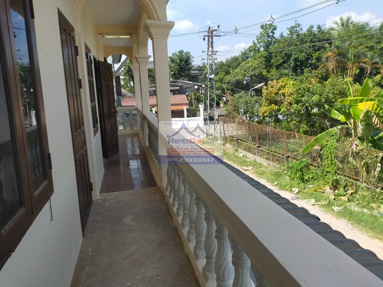 HouseForRent_KhuntaThong09 5747 – The charming and comfortable house for rent opposite from stunning view of the Mekong riverside in Vientiane Prefecture.