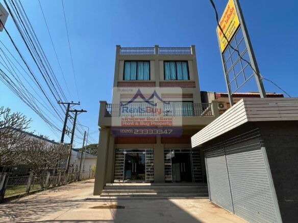 5816 – The 3-story office space for sale, located near Xang Jieng Chinese Market and Wat-Tay International Airport around 15 min.