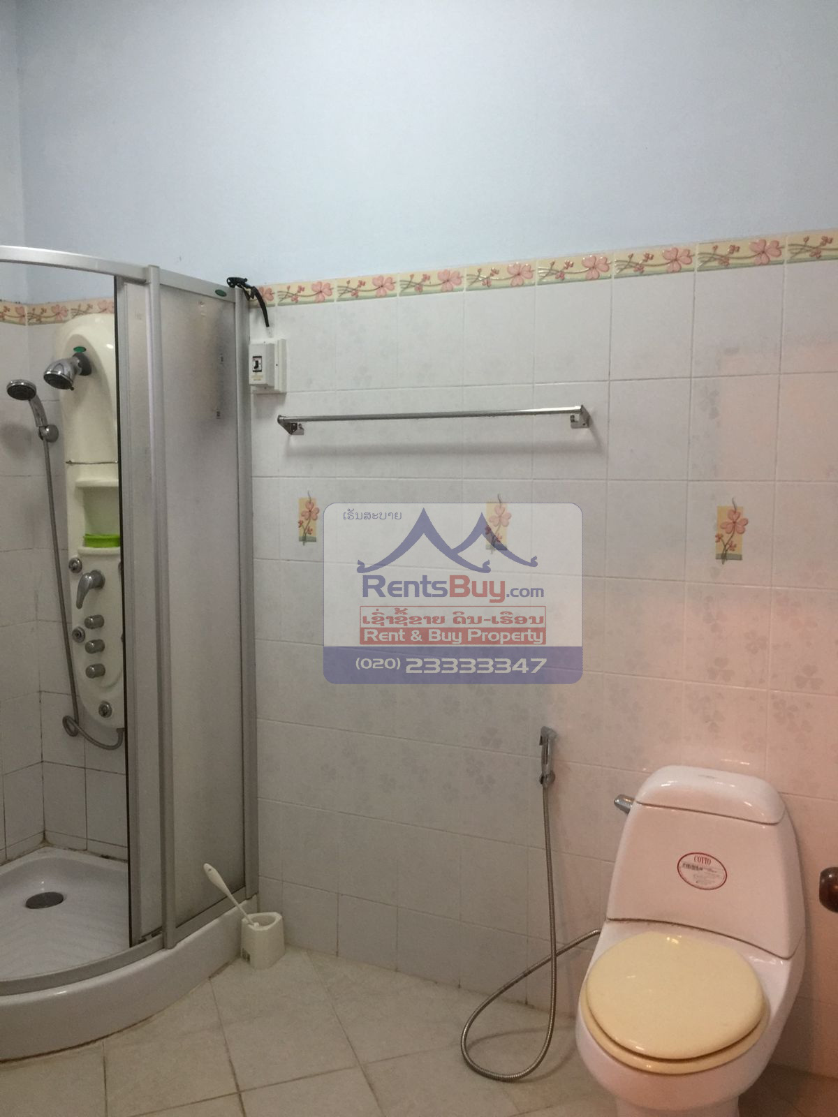 6024 – The Charming 2-Story House for Rent. Nestled Patouxay Monument, Thatluang Golden Stupa and ITECC Shopping Mall.