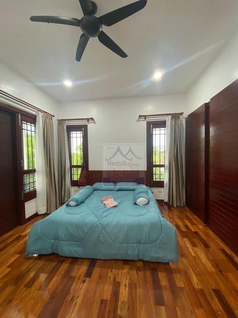 6382-Luxurious Two-Story Villa for Rent in Nongtha, Chanthaburi District, Vientiane Capital