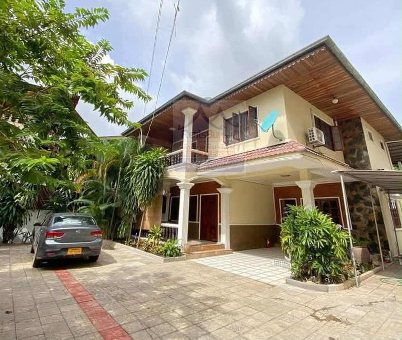 6498-Move-In Ready: Spacious 2-Story Villa For Rent in Vientiane Capital’s Holiday-Inn Zone.