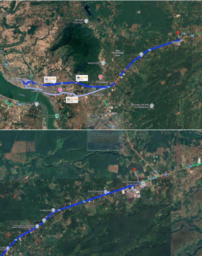 Landsale01 6475- Grand Opportunity: Strategic Agricultural Land for Sale in Champasak Province.