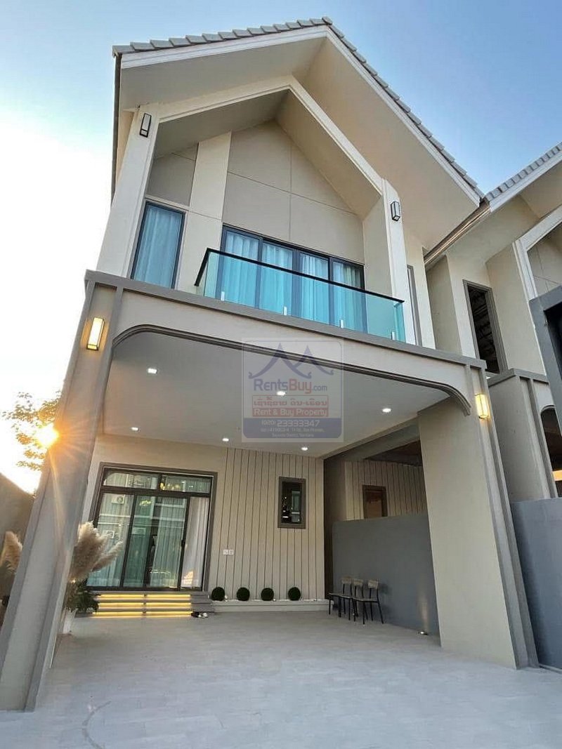 TownHousedorrent02 6520-Prime Rental Home in Vientiane’s Strategic Hub: Ideal for Family and Professional Life.