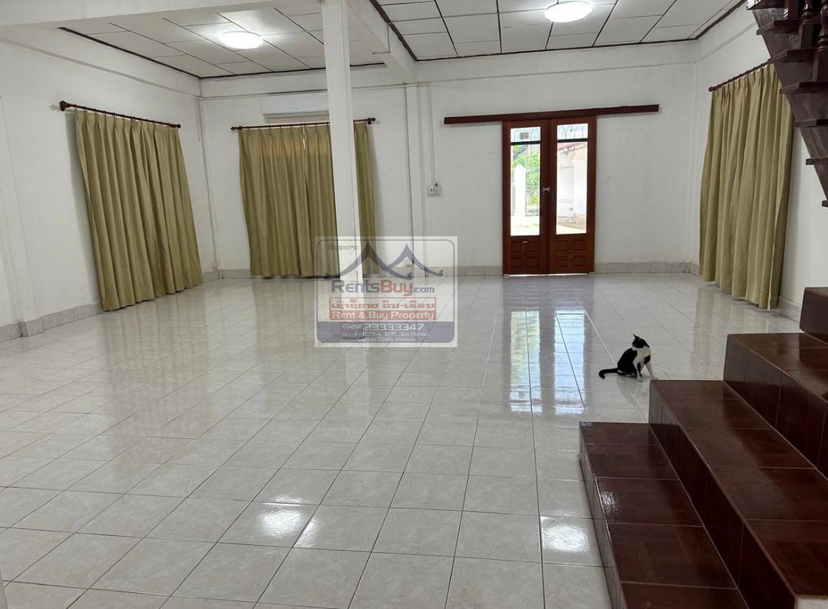 houseforrent03 6571-Spacious 5 Bedroom, 2-Bathroom Home with Dual Kitchens and Ample Parking in Prime Xaysettha District, Vientiane