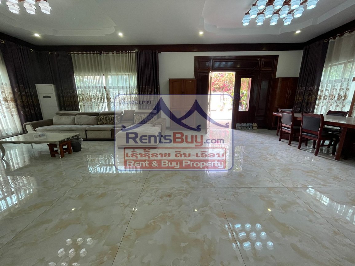 6576-Spacious, Fully Appointed Villa in Prime Vientiane Location – $2,500/month