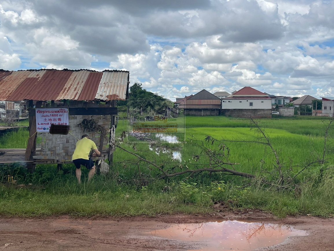 6558-Prime 1,600 sqm Land for Sale Near Southern Bus Terminal, Vientiane – $100/sqm