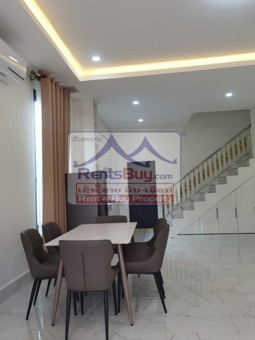 6623-Comfortable & Convenient Townhouse for Rent in Phonthan – Near Schools, Cafés & Fitness Centers