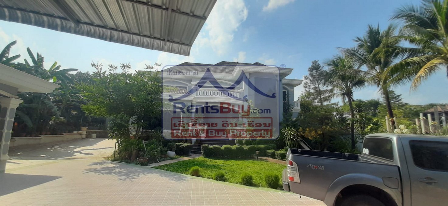 6612-Spacious 6-Bedroom Furnished Villa for Rent in Thongkang area, Sisattanak – Ideal for Families or Diplomats
