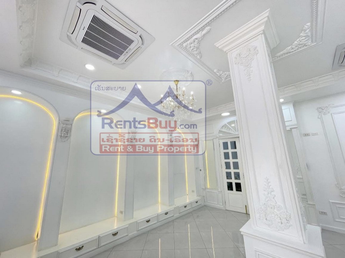 6617-Elegant 3-Story shophouse for Rent Near Patuxay – Ideal for Living or Business