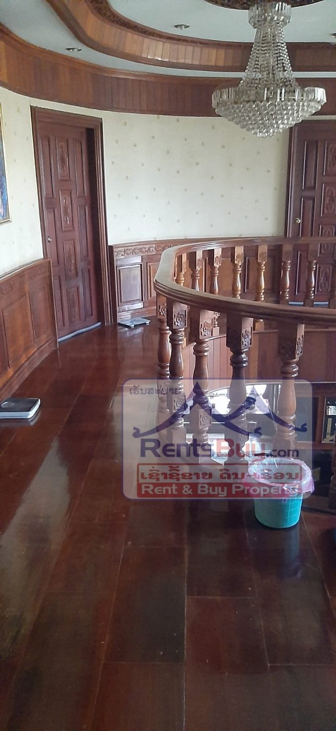6612-Spacious 6-Bedroom Furnished Villa for Rent in Thongkang area, Sisattanak – Ideal for Families or Diplomats