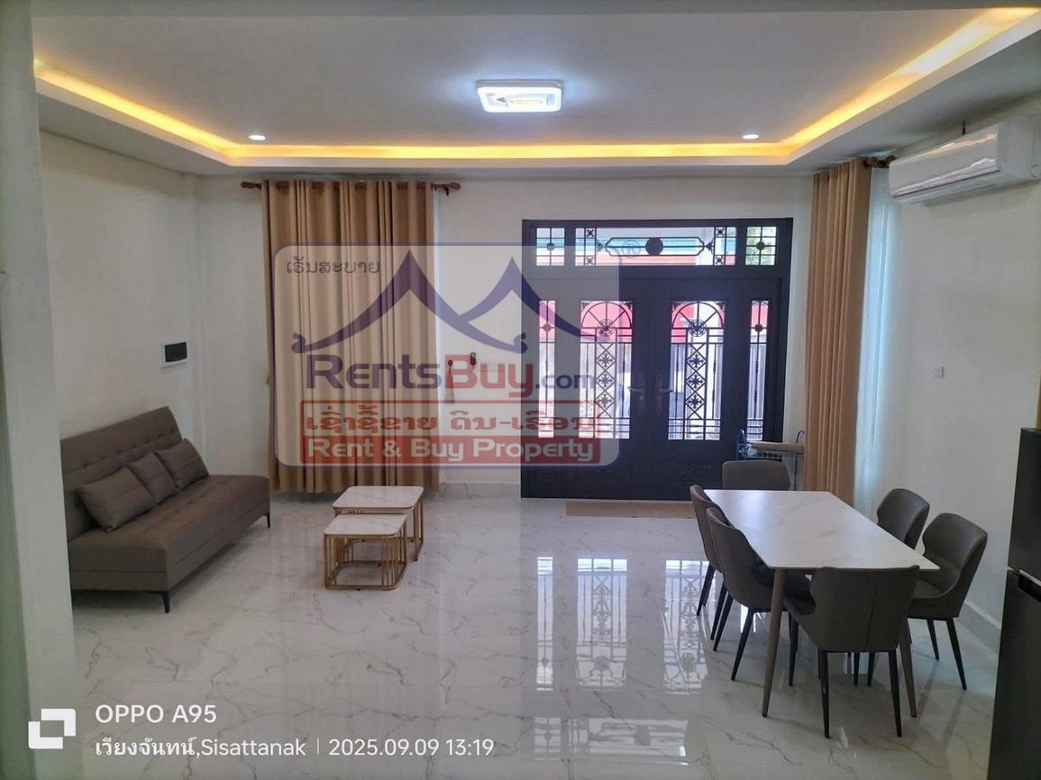 6623-Comfortable & Convenient Townhouse for Rent in Phonthan – Near Schools, Cafés & Fitness Centers
