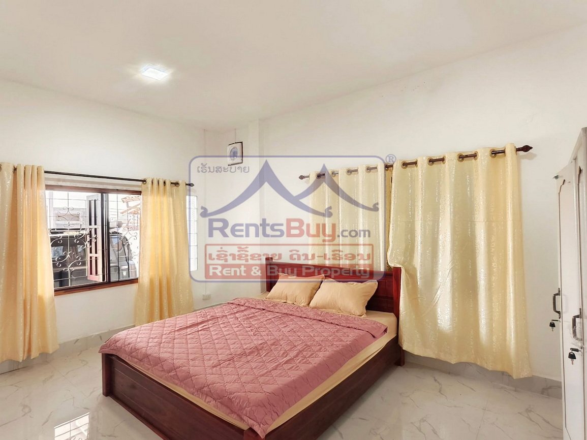 renthouse09 6606-Modern 3-Bedroom Furnished Home for Rent Near Setthathirath Hospital – $700/month