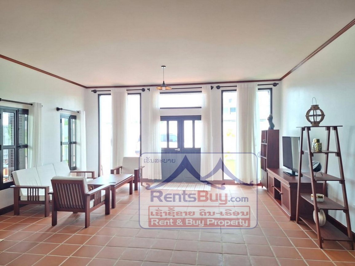 6619-Fully Furnished Villa with Pool in Prime Expat Area – Sisattanak, Vientiane