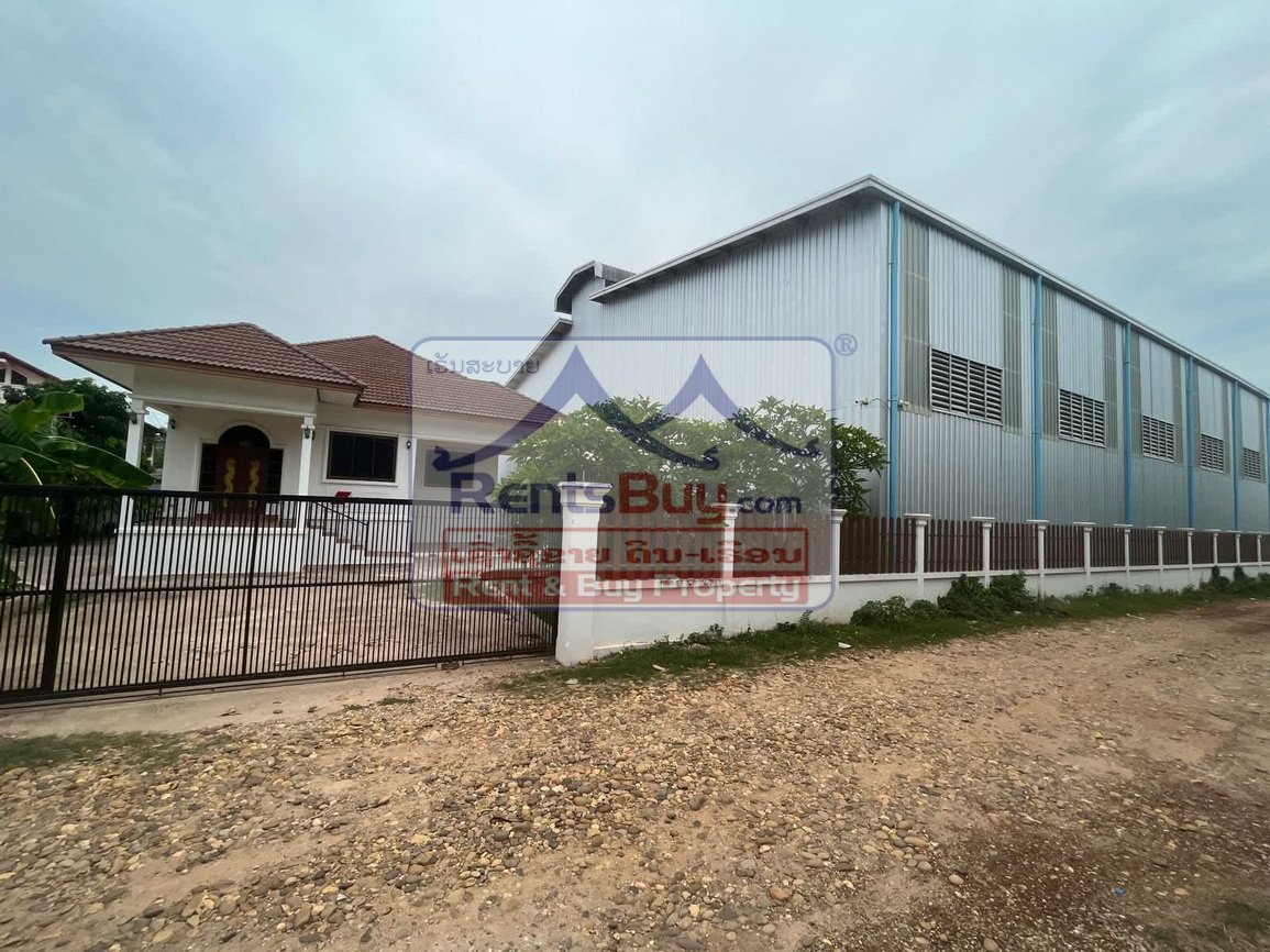6622-Prime Roadside Commercial Property for Rent in Nonkhor – 900m² Warehouse + Villa-Style Residence in High-Traffic Growth Zone