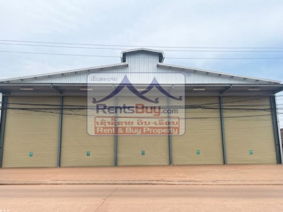 6622-Prime Roadside Commercial Property for Rent in Nonkhor – 900m² Warehouse + Villa-Style Residence in High-Traffic Growth Zone
