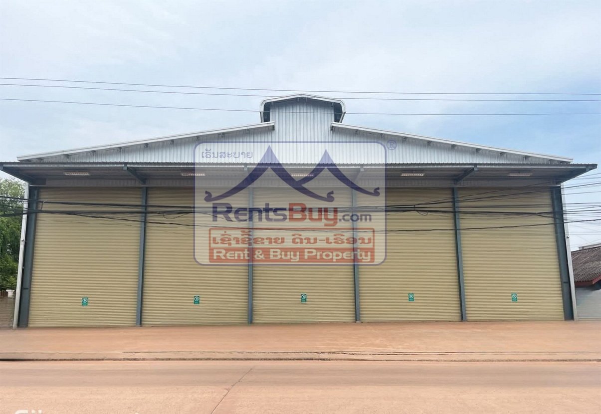 6622-Prime Roadside Commercial Property for Rent in Nonkhor – 900m² Warehouse + Villa-Style Residence in High-Traffic Growth Zone
