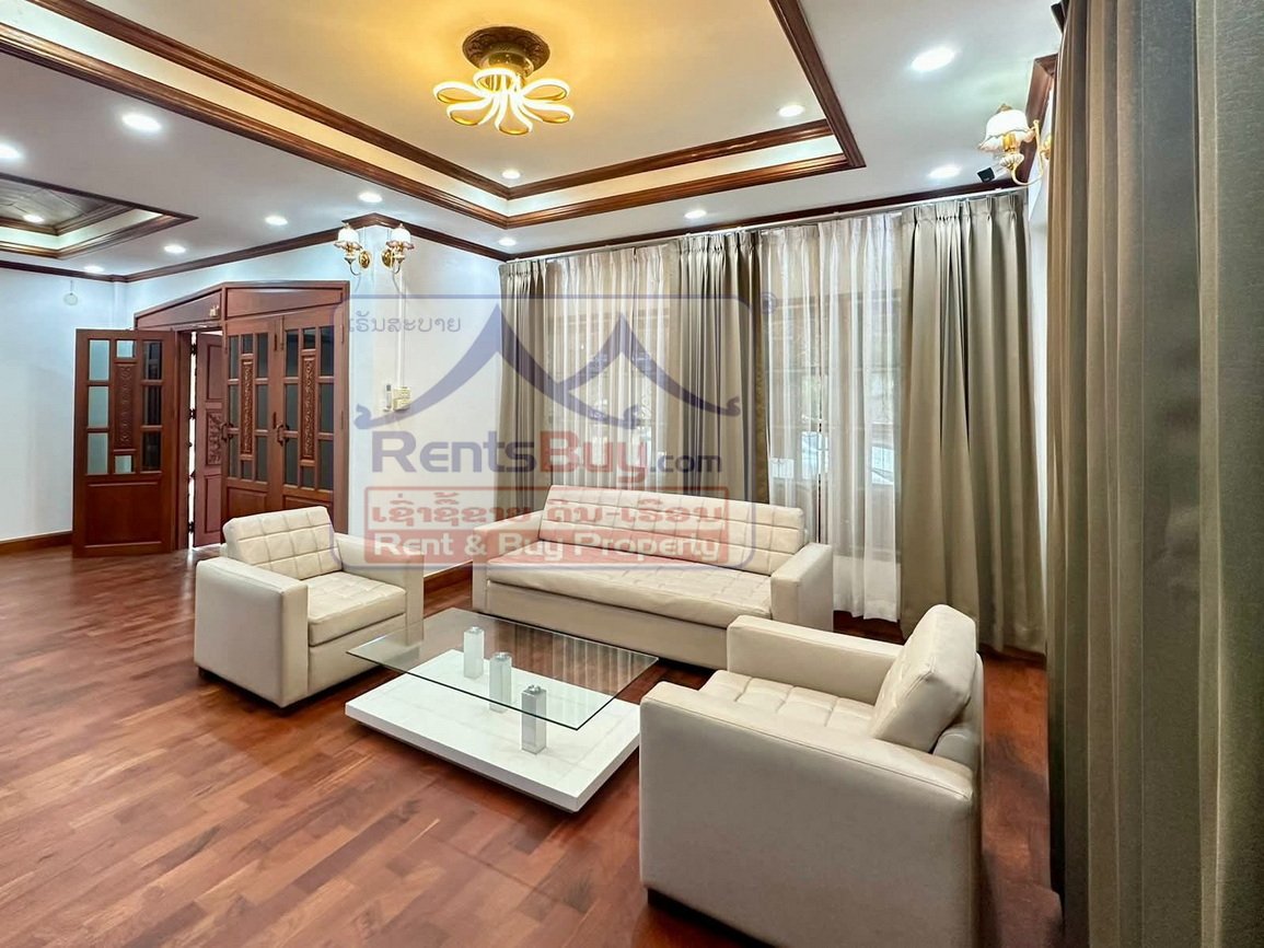 6686-Spacious Fully Furnished House for Rent – Near 103 Hospital, Sisattanak District, Vientiane Capital