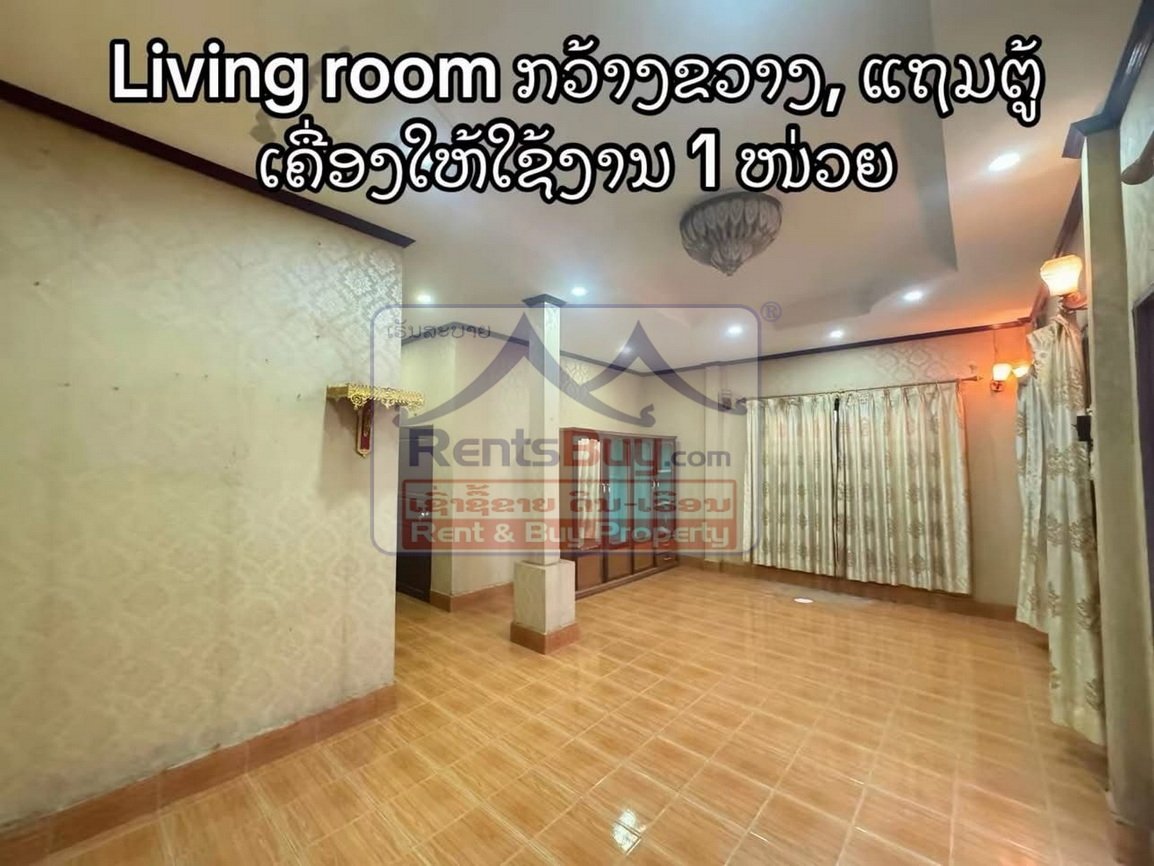 6695-Comfortable 2-Bedroom House for Rent in Nongtha Village, Chanthabuly District