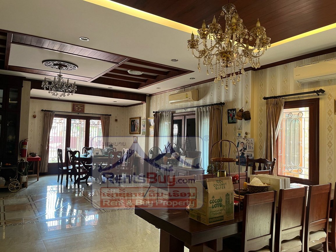 houseforrent07 6675-Spacious 6-Bedroom Lao-Style Modern Home for Rent Near CrowPlaza – $2,500/month
