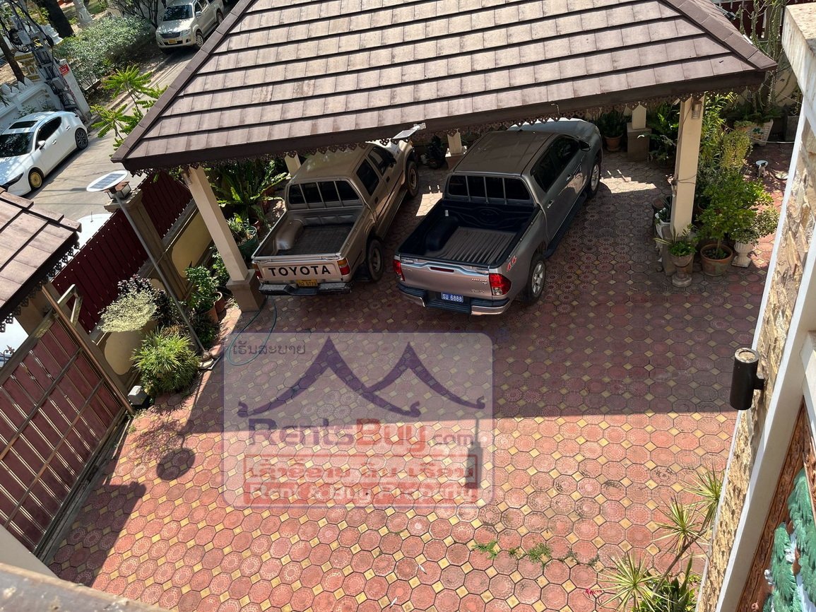 houseforrent13 6675-Spacious 6-Bedroom Lao-Style Modern Home for Rent Near CrowPlaza – $2,500/month