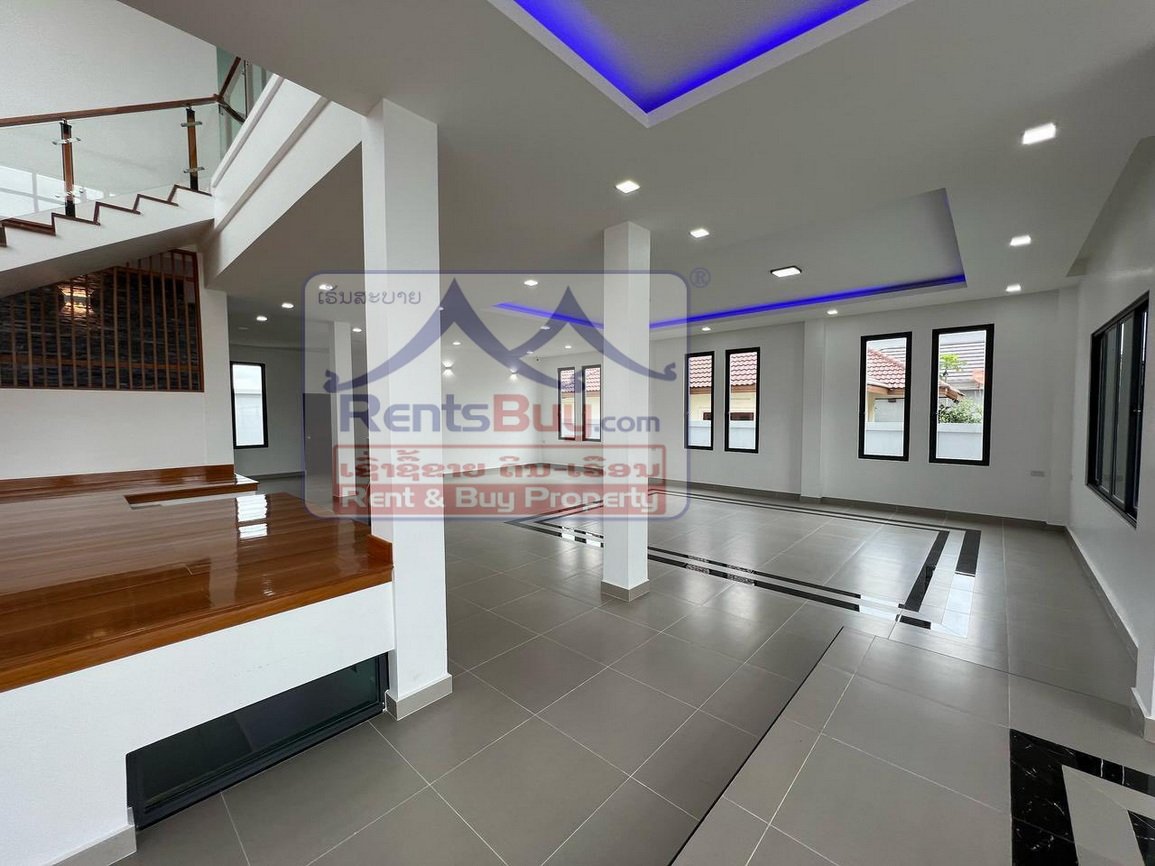houseforrent19 6653-Modern 2-Story Villa with Guesthouse & Gym – Prime Vientiane Location