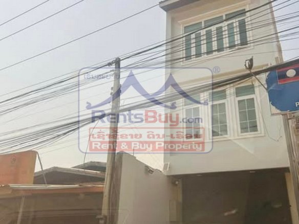6693-Stylish New Shophouse Ideal for Business or Living – 1 Min from Chinnay Mo Roundabout, Vientiane”