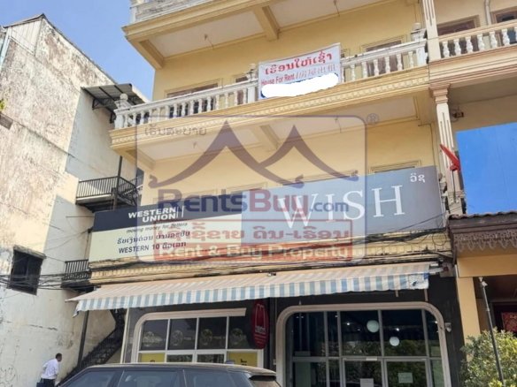 6687-Prime 4-Storey Shophouse for Rent in Vientiane’s Morning Market – Only $3,000/month