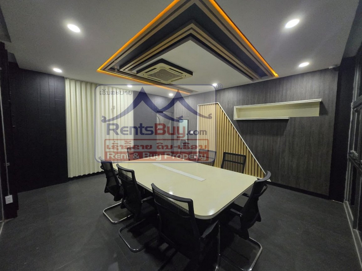shophouseforrent08 6667-Fully Furnished 3-Storey shophouse for Rent in Vientiane – Prime Location, $4,500/Month