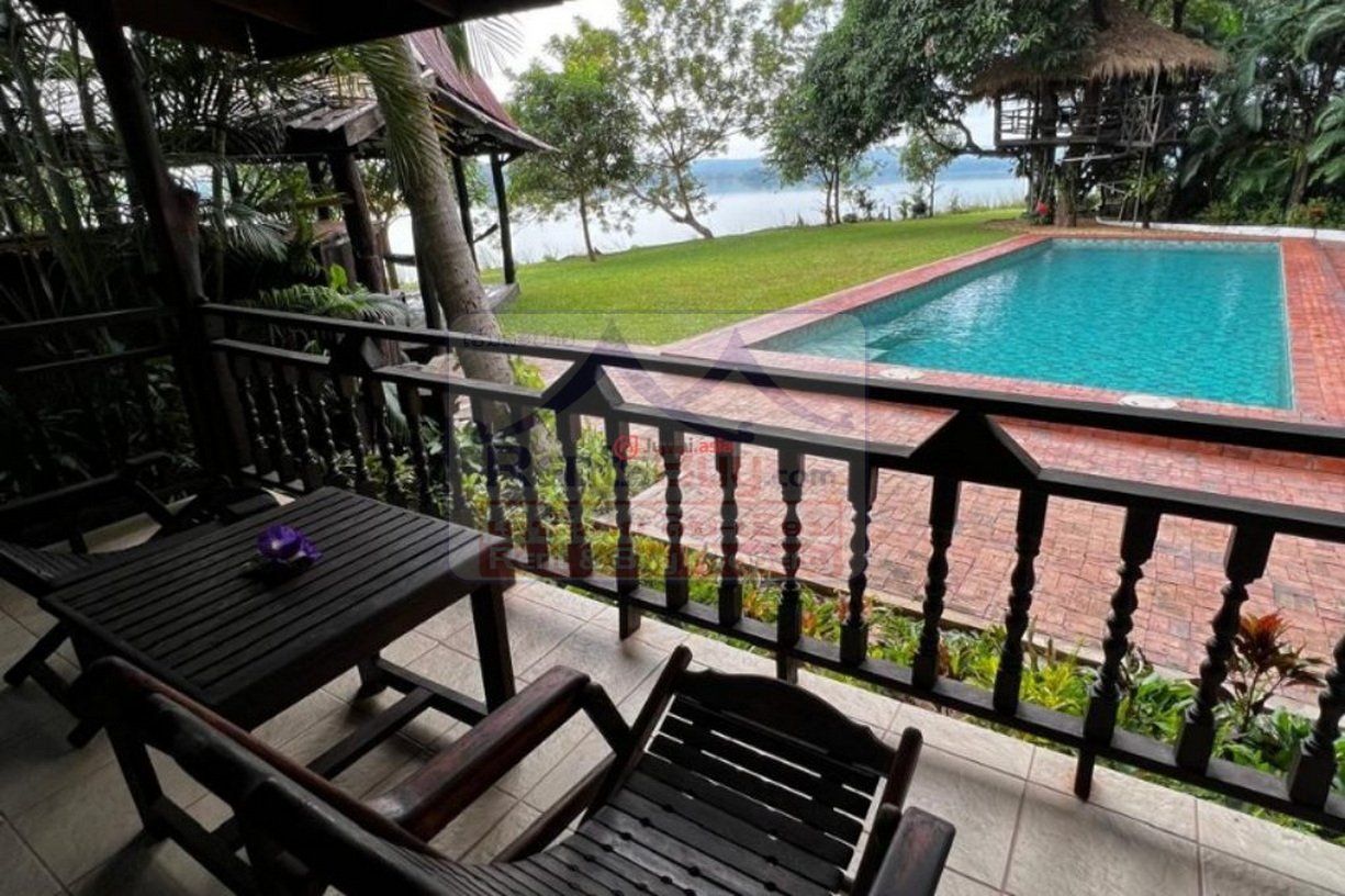 LAOLAKEHOUSE12 6751-Gold-Titled Waterfront Resort in Pristine Nature for sale, Just 35 km from Vientiane Capital