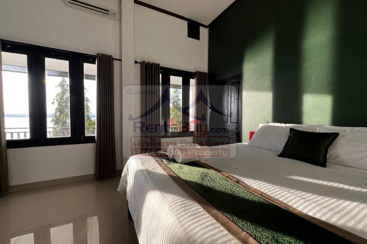 LAOLAKEHOUSE41 6751-Gold-Titled Waterfront Resort in Pristine Nature for sale, Just 35 km from Vientiane Capital