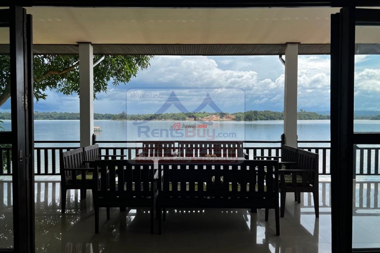 LAOLAKEHOUSE43 6751-Gold-Titled Waterfront Resort in Pristine Nature for sale, Just 35 km from Vientiane Capital