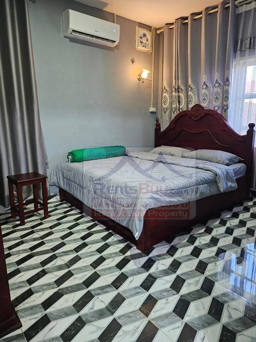 6753-Prime Vientiane Rental: Fully Furnished Rowhouse near Lao National Stadium